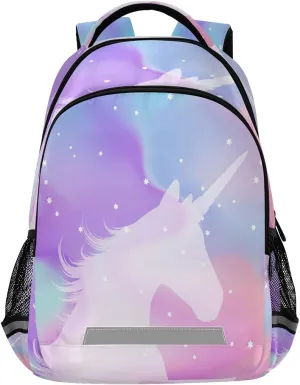 Backpack Bookbag Unicorn On A Holographic School Bag Travel Bag for Girls Boys Teen