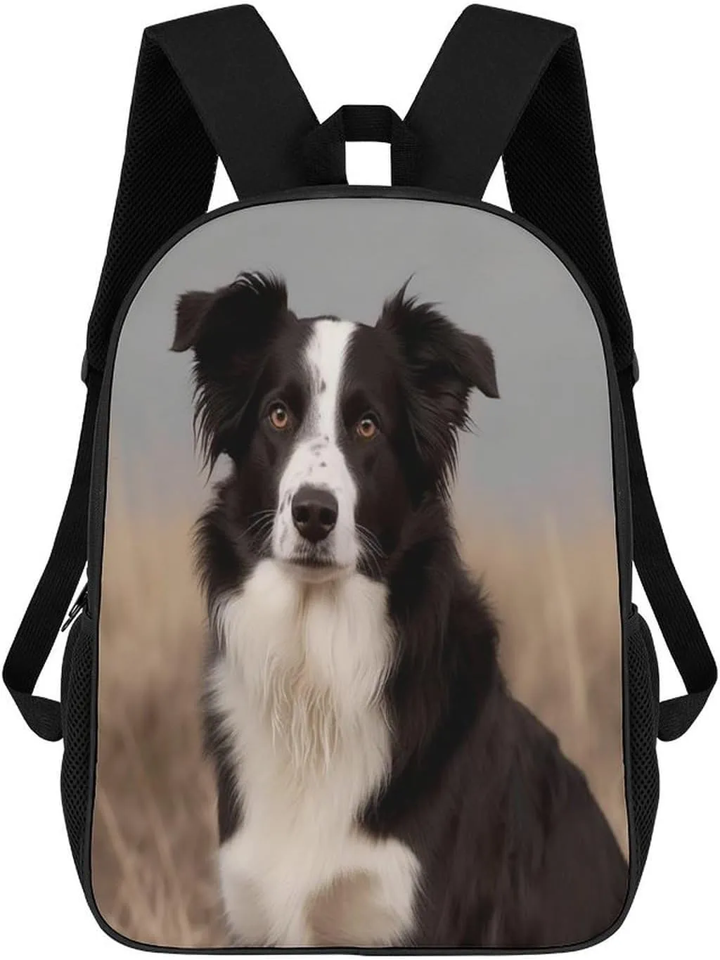 Backpack Border Collie 17 Inch Travel Backpack, Large Hiking Bag Sports Picnic Camping Backpack