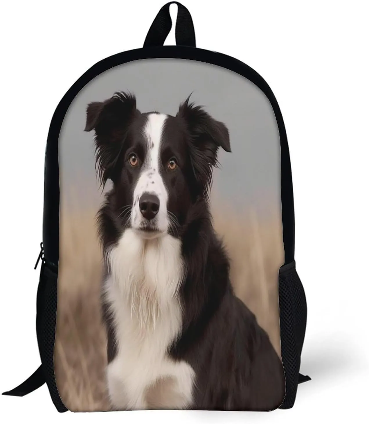 Backpack Border Collie 17 Inch Travel Backpack, Large Hiking Bag Sports Picnic Camping Backpack