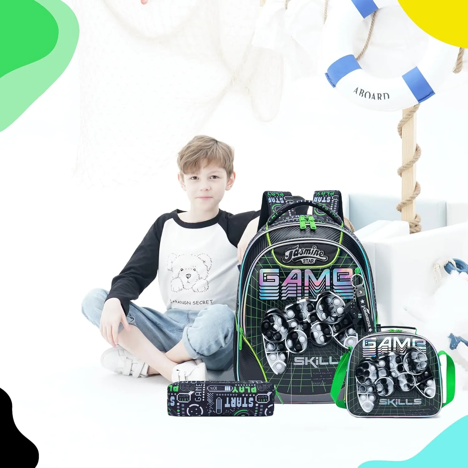 Backpack for Girls Elementary Preschool Kids Lunch Box for School