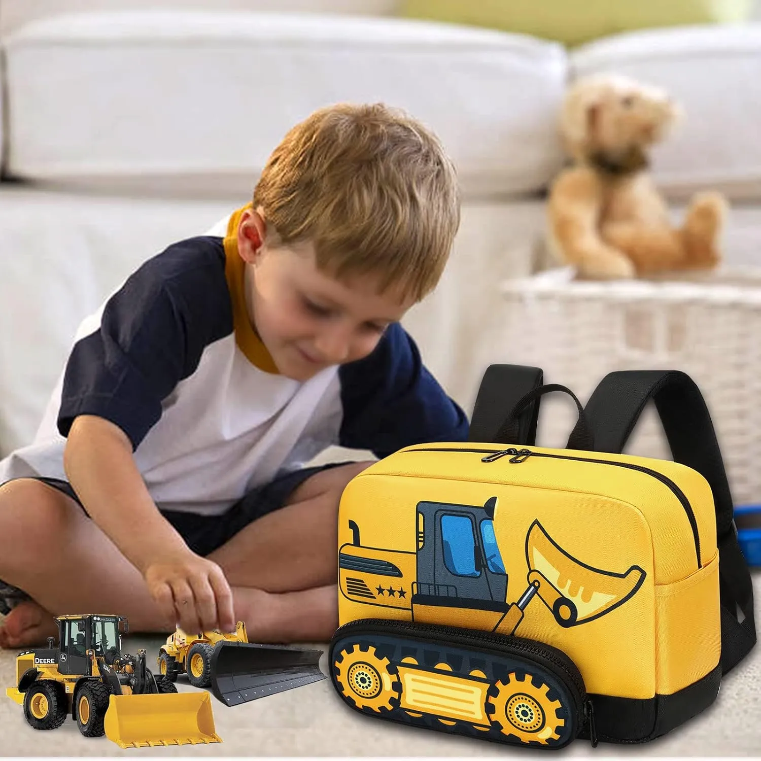Backpack for Kids Boys Girls Preschool Kindergarten Bookbag Set with Lunch Box Toddler School Bag