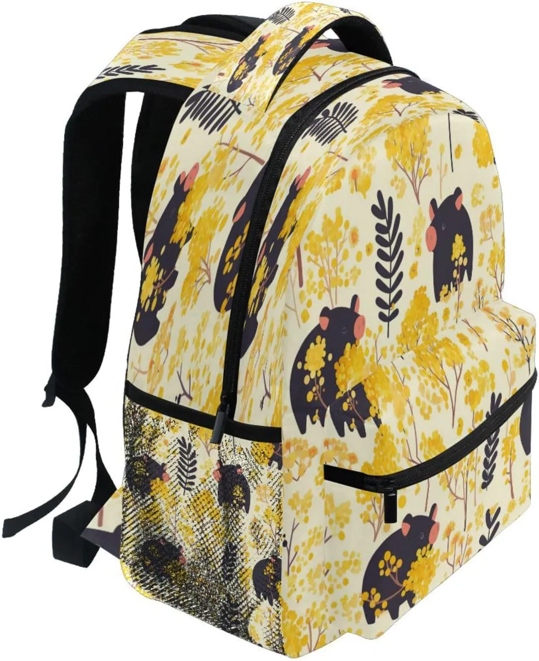 Backpack for Unisex Adult Waterproof Laptop Bookbag with Chest Strap for Travel Trip Tapir Yarrow