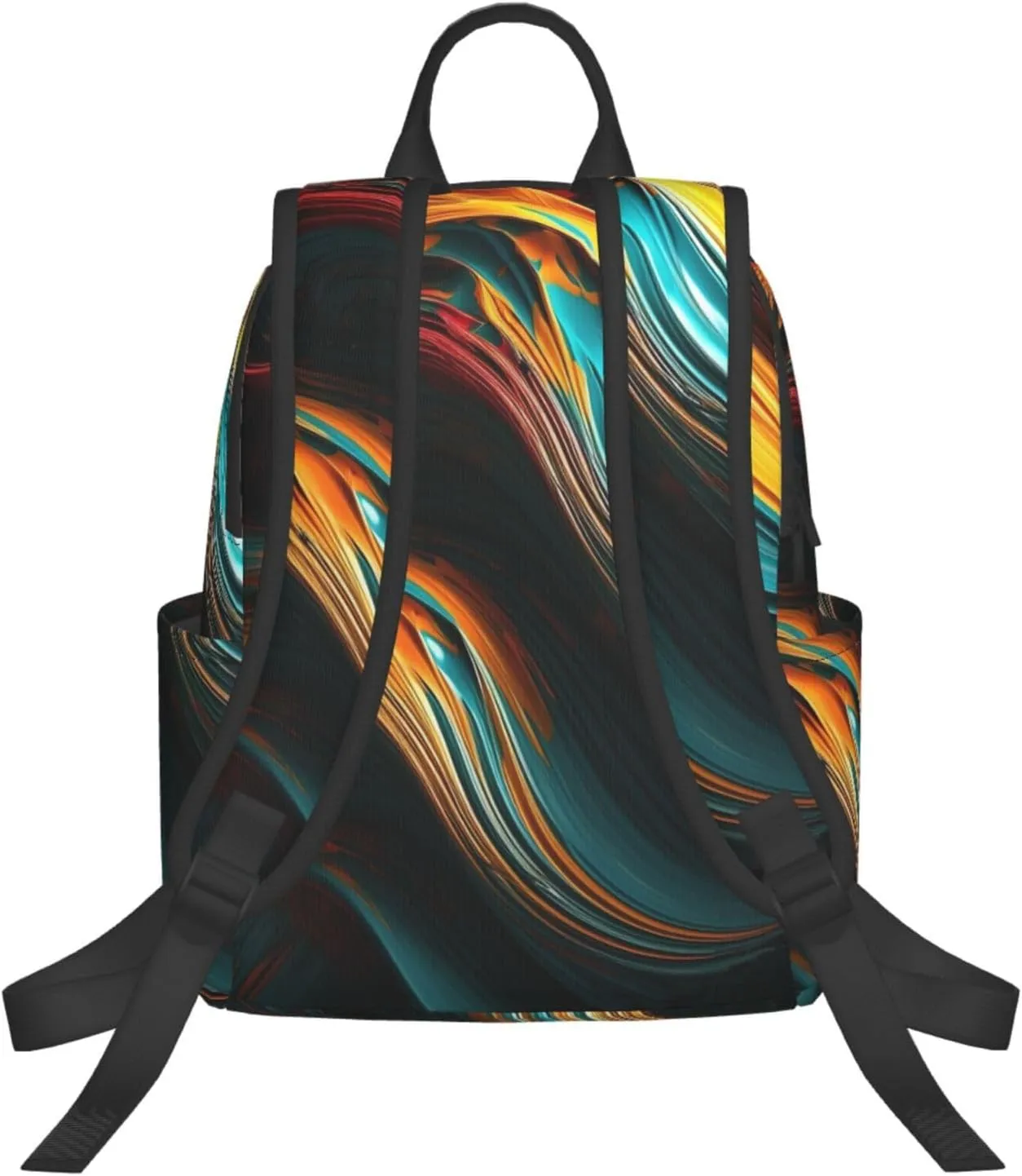 Backpack for Women Men Lightweight Casual Travel Daypack Symmetrical Arrangement Laptop Backpack Cute Work Bag, Smooth Lines, One Size