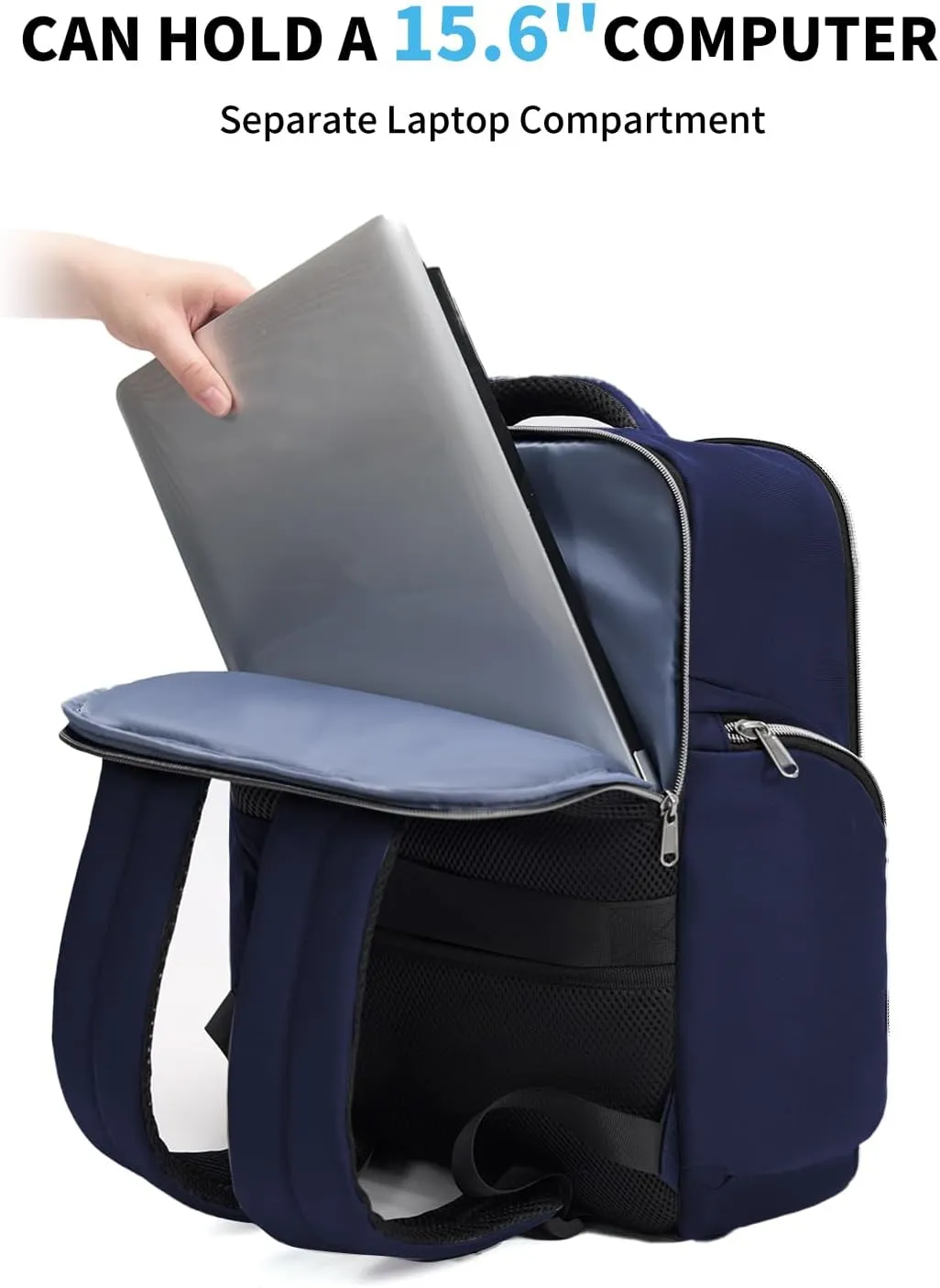 Backpack- Laptop Backpack for Women Men, Travel Business Anti Theft Sturdy Work Bag with USB Charging Port, Water Resistant College Backpack, Holds Up to 15.6" Laptop