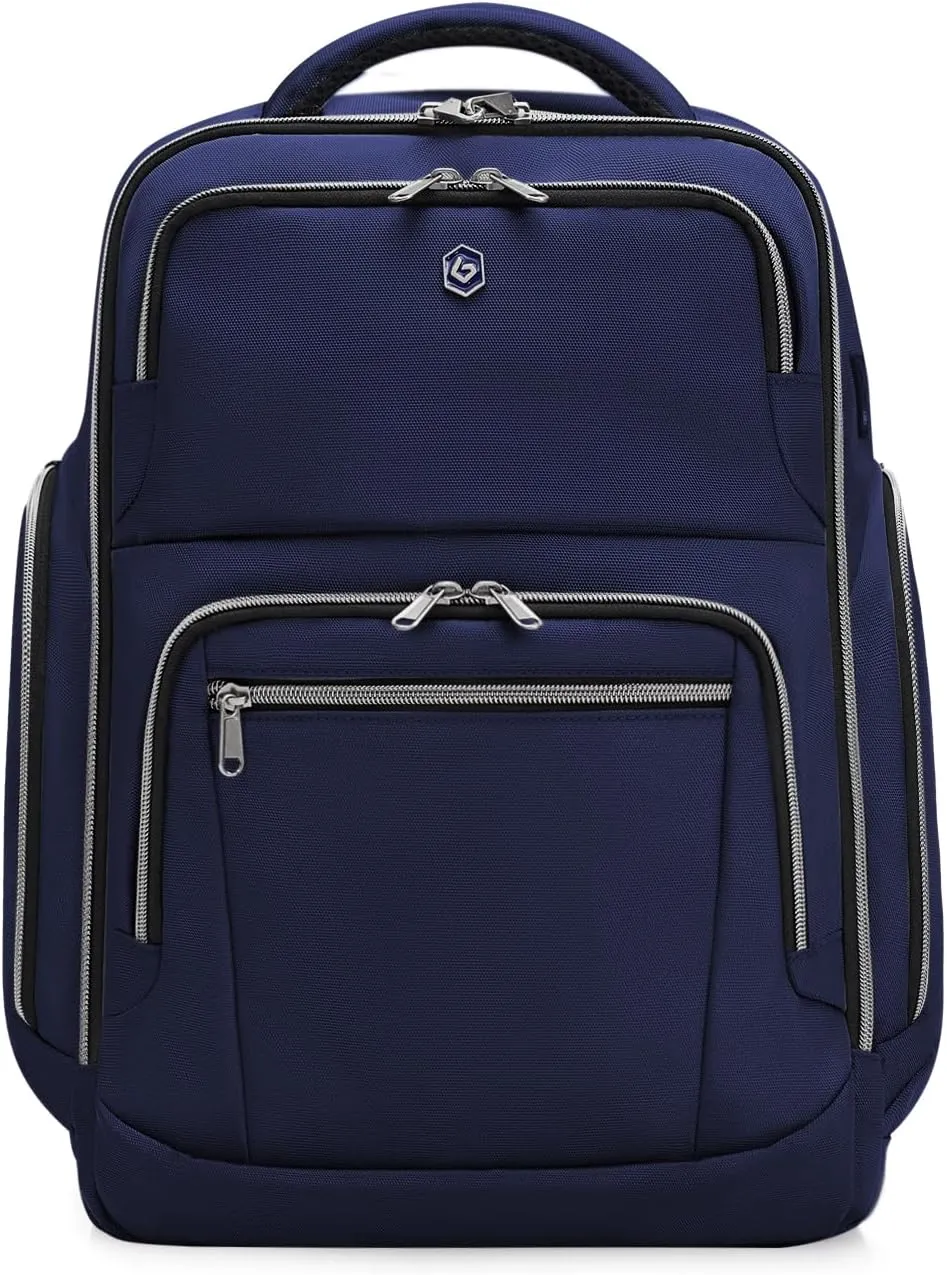 Backpack- Laptop Backpack for Women Men, Travel Business Anti Theft Sturdy Work Bag with USB Charging Port, Water Resistant College Backpack, Holds Up to 15.6" Laptop