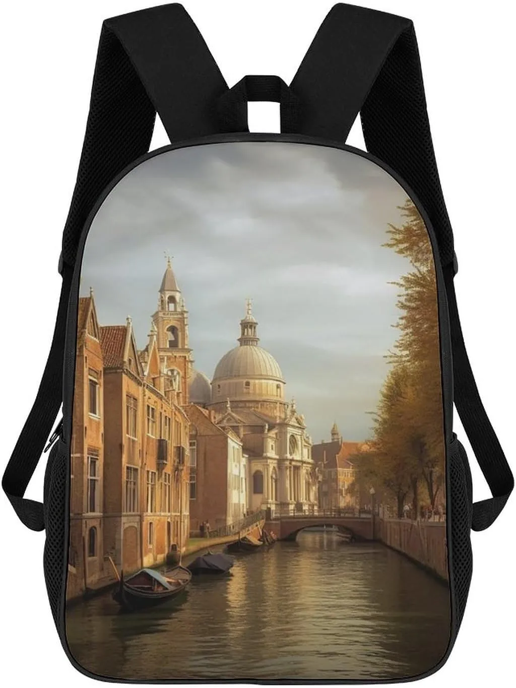 Backpack Travel Laptop Backpack for Men Women Canal And Church Casual Daypack Adjustable Lightweight Computer Bag