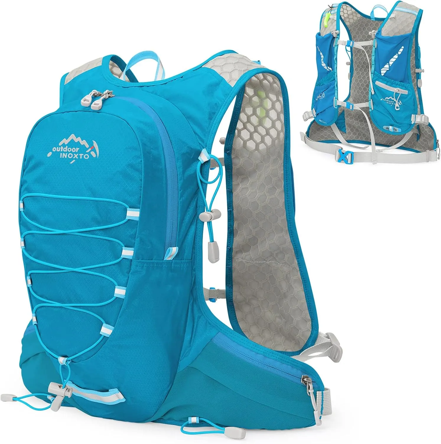 Backpack,YIWENG 12L Cycling Hydration Backpack Lightweight Riding Vest Pack Backpack for Outdoor Running Camping Hiking Mountaineering, Blue