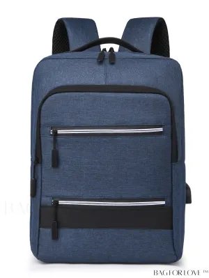 BagForLove - Business Laptop Backpack with Two Tone Charging Port and Zipper