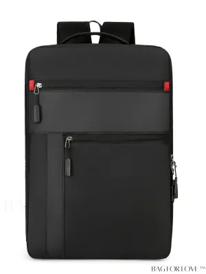 BagForLove - Sturdy USB Laptop Backpack with Zipper Front - Perfect for Work
