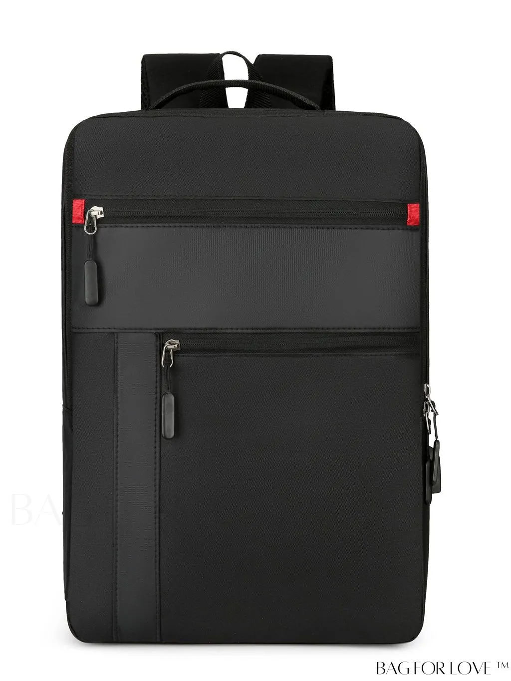 BagForLove - Sturdy USB Laptop Backpack with Zipper Front - Perfect for Work