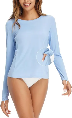 baleaf Women's Sun Shirt UV Protection Shirts Rash Guard Pockets SPF UPF 50  Quick Dry Long Sleeve Clothing