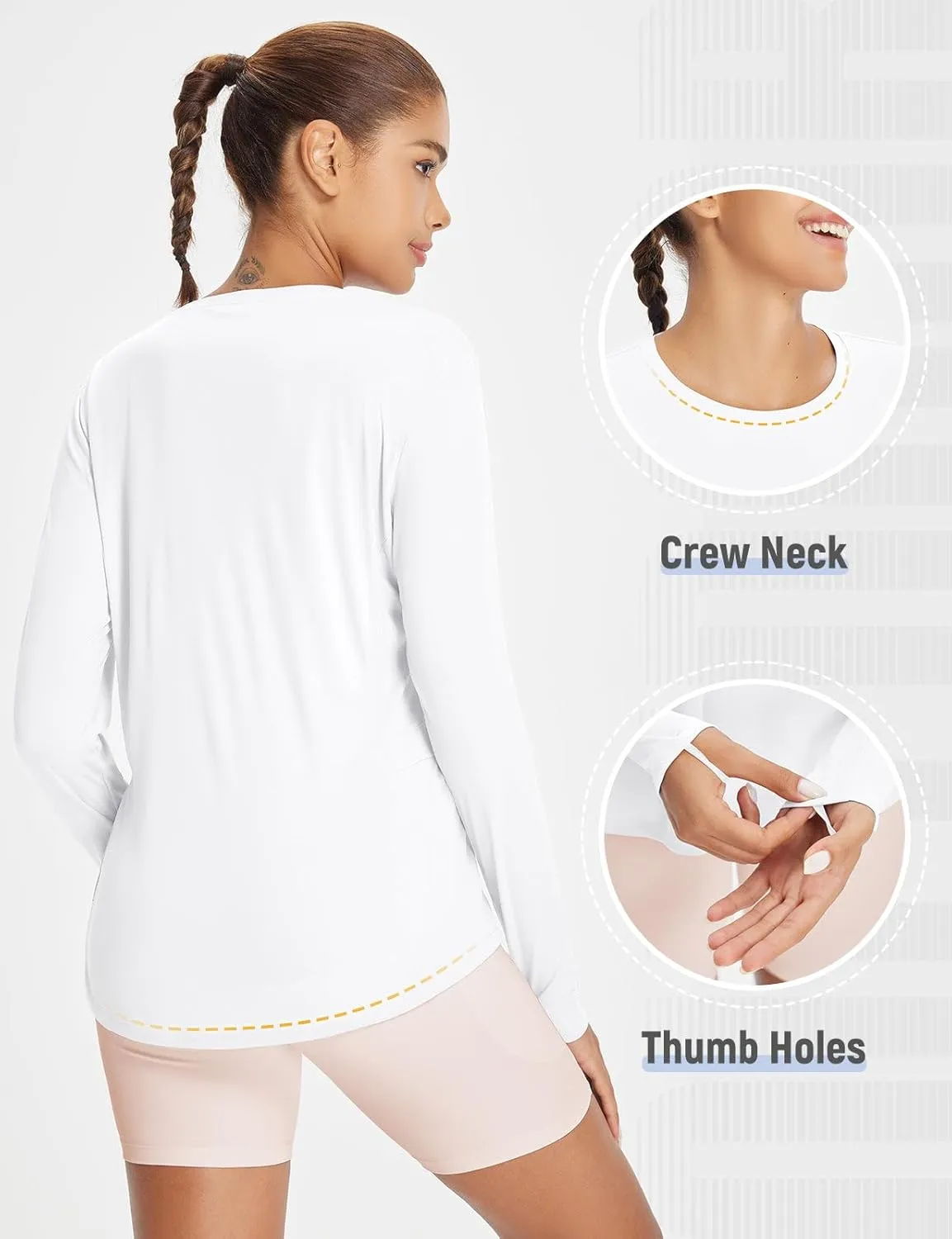 baleaf Women's Sun Shirt UV Protection Shirts Rash Guard Pockets SPF UPF 50  Quick Dry Long Sleeve Clothing