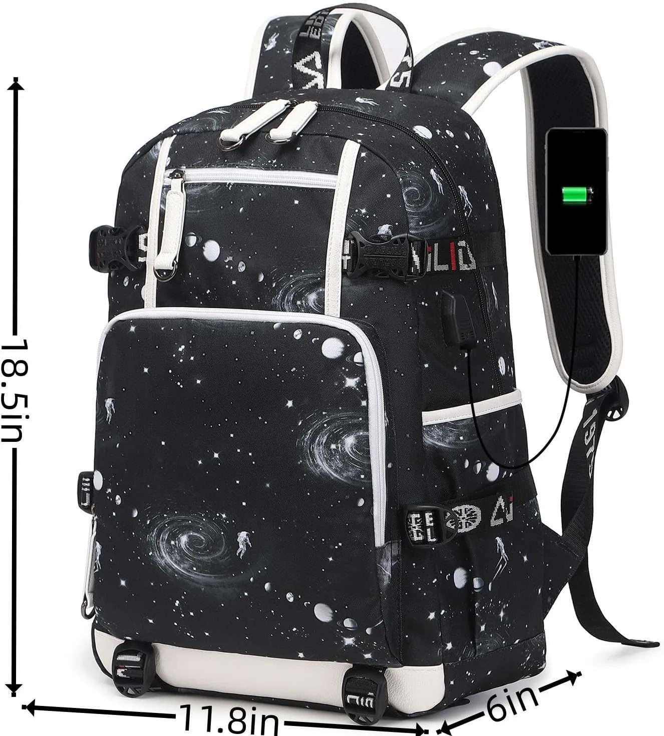 Basketball Player 23 Student School Bag, Laptop Backpack, Ultra-Light Travel Bag, For Men And Women (Planet3)