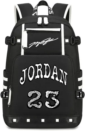 Basketball Star 23 Athletes Laptop Backpack Student Backpack Men Women Ultra Light Travel Bag (Black1)