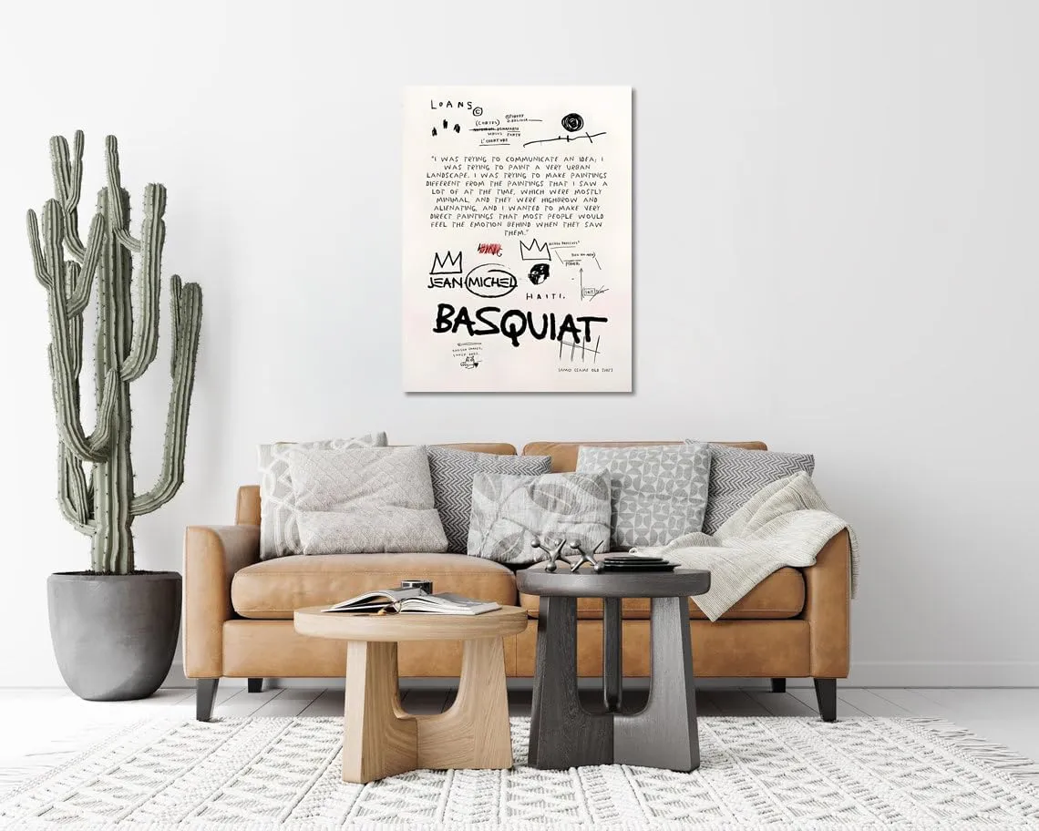 Basquiat Poster, Canvas Prints Jean Michel Basquiat Art, Basquiat Art Wall Decor, Street Wall Art, Basquiat Wall Art, Basquiat Decoration, Framed Basquiat Home Decor Ready To Hang