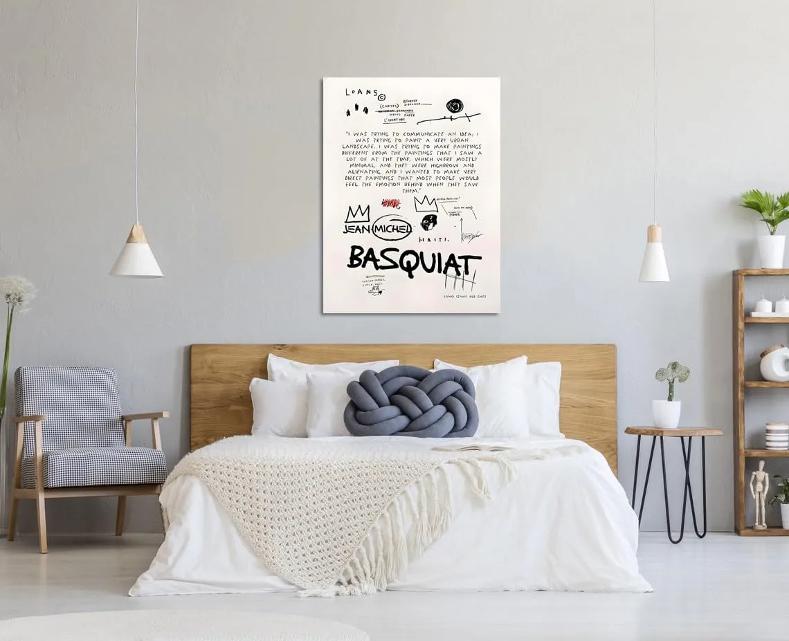 Basquiat Poster, Canvas Prints Jean Michel Basquiat Art, Basquiat Art Wall Decor, Street Wall Art, Basquiat Wall Art, Basquiat Decoration, Framed Basquiat Home Decor Ready To Hang