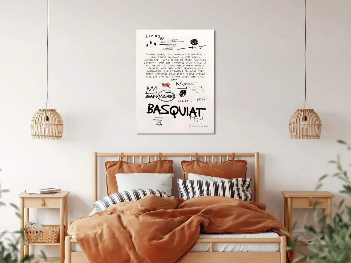 Basquiat Poster, Canvas Prints Jean Michel Basquiat Art, Basquiat Art Wall Decor, Street Wall Art, Basquiat Wall Art, Basquiat Decoration, Framed Basquiat Home Decor Ready To Hang