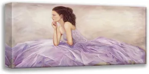 Bassetti, Andrea 24x12 Gallery Wrapped Stretched Canvas Art Titled: Donna in rosa