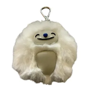 Bath and Body Works White Yeti Pom Pocketbac Hand Sanitzer Holder