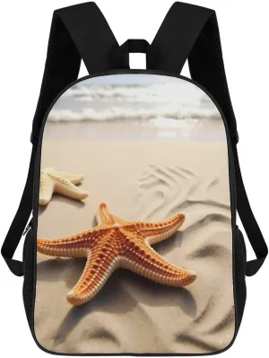 Beach Landscape Backpack, Laptop Backpack for Men, 17 Inch Travel Hiking Daypack, Casual Backpack