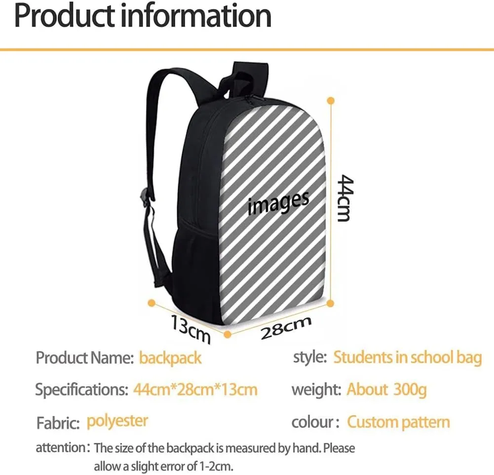 Beginterest Sunflower Elk Print Backpack and Lunch Box for School Kids Boys Girls Lightweight Backpack Set