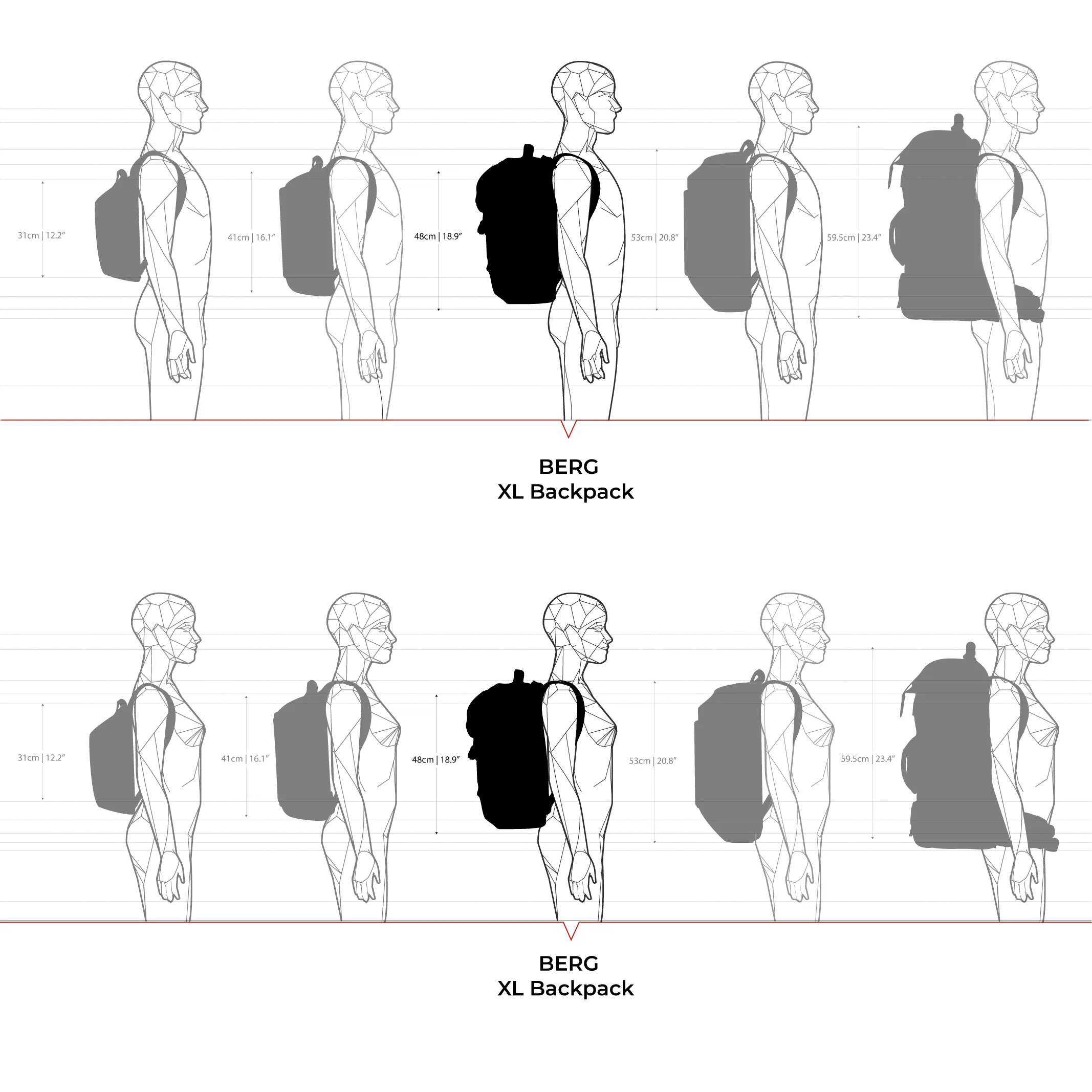 BERG Black XL Backpack