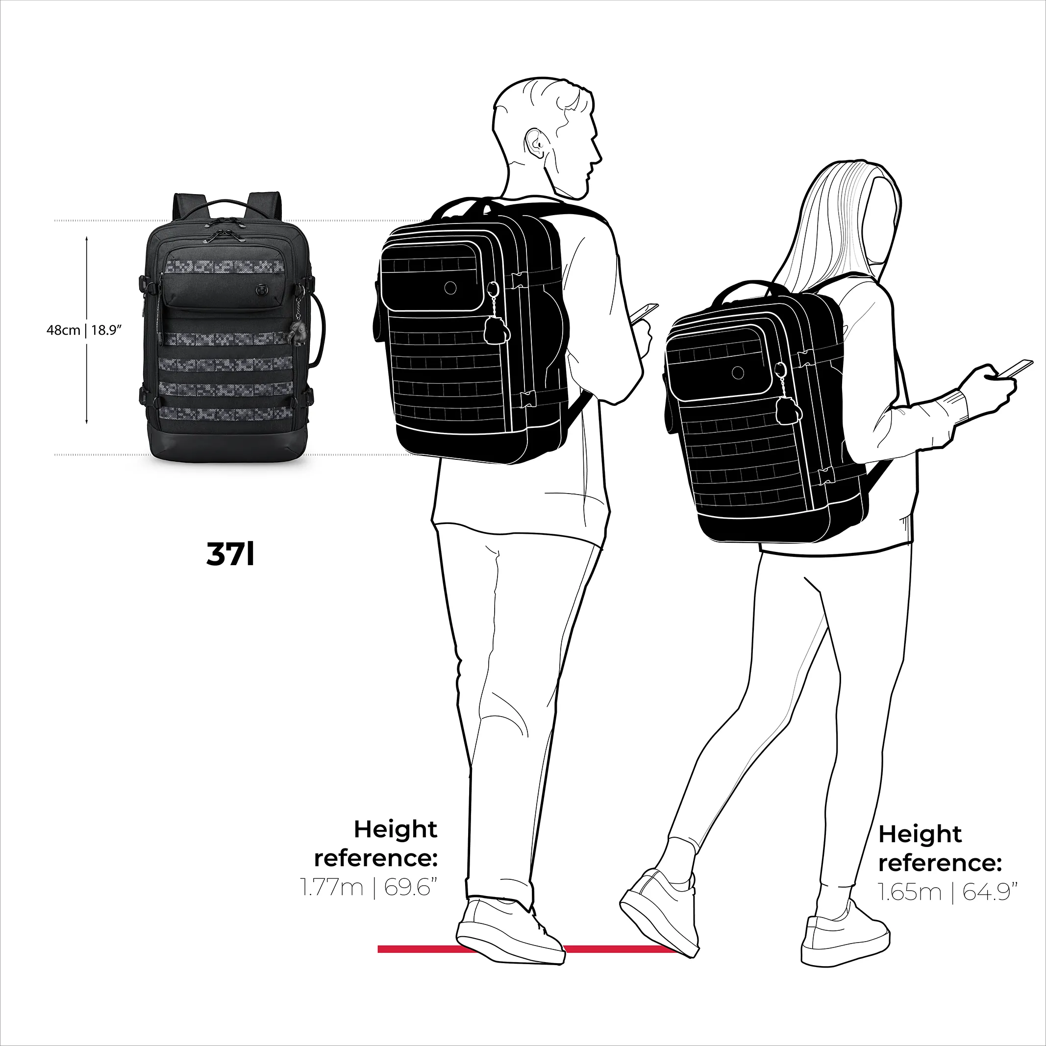 BERG Black XL Backpack