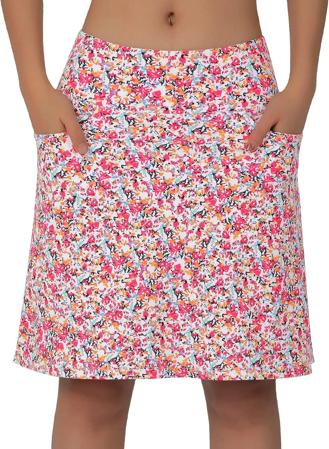 beroy Skorts Skirts for Women,20" Knee Length Skirted for Women,Athletic Skirt with Shorts