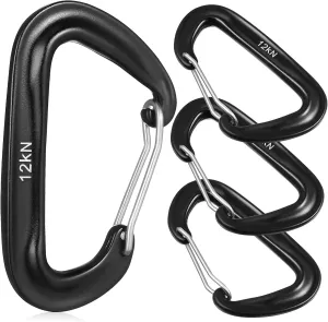 BESPORTBLE Stainless Steel Carabiner Spring Snap Hook 4 Pcs Heavy Duty Carabiner Aluminum Alloy Clip for Hiking Camping and Dog Leash