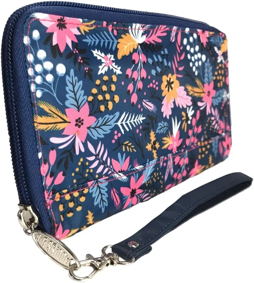 Big Skinny Women's Panther Clutch Slim Wallet, Holds Up to 40 Cards