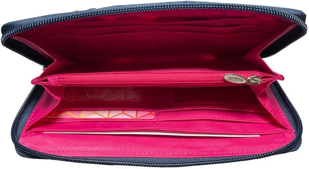 Big Skinny Women's Panther Clutch Slim Wallet, Holds Up to 40 Cards