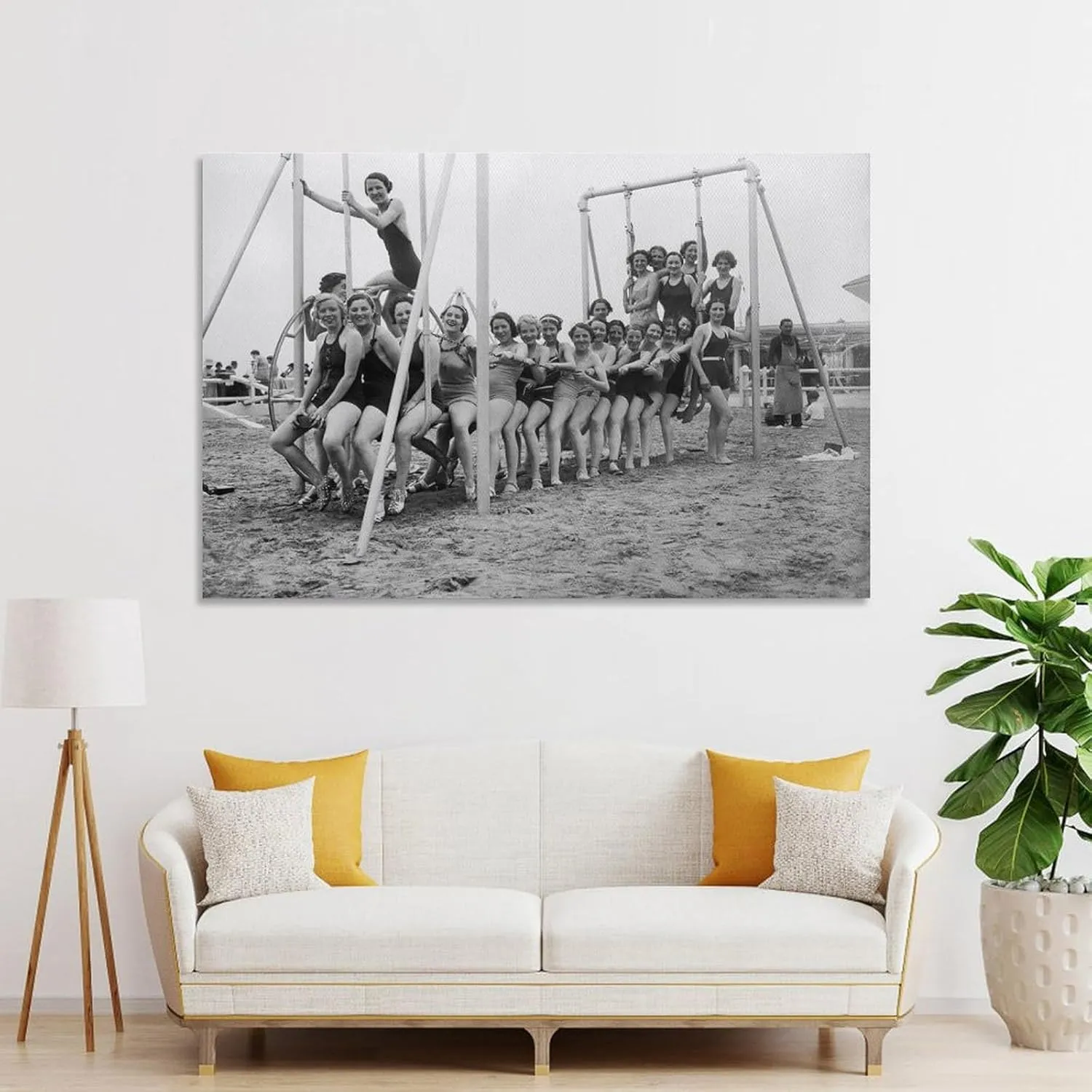 Bikini Hotties Summer Beach Amusement Park Fun Canvas Painting Retro Black And White Photography Art Poster Home Canvas Wall Decoration Canvas Painting Wall Art Poster for Bedroom Living Room Decor 16