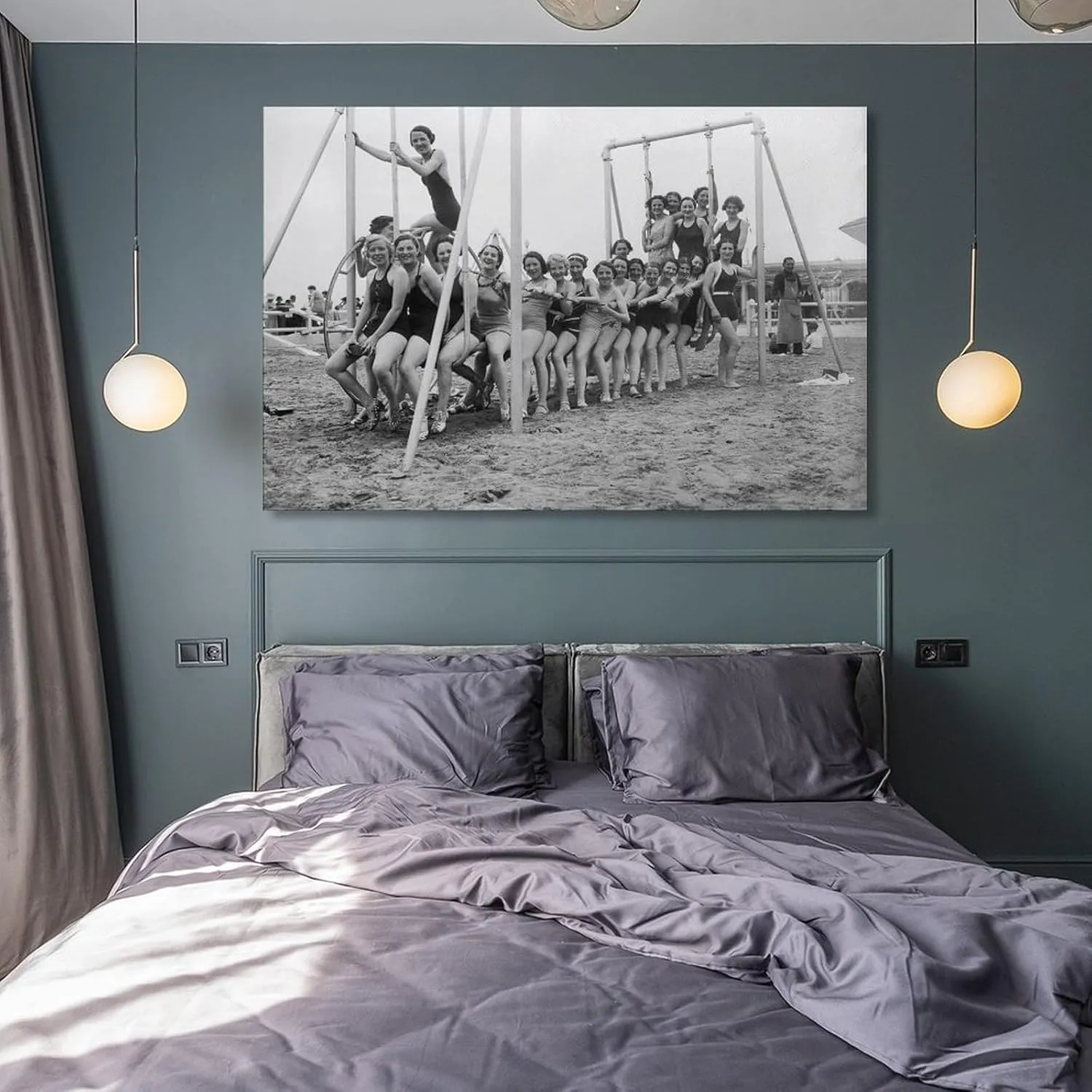Bikini Hotties Summer Beach Amusement Park Fun Canvas Painting Retro Black And White Photography Art Poster Home Canvas Wall Decoration Canvas Painting Wall Art Poster for Bedroom Living Room Decor 16