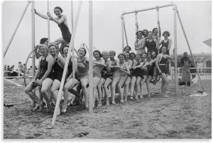 Bikini Hotties Summer Beach Amusement Park Fun Canvas Painting Retro Black And White Photography Art Poster Home Canvas Wall Decoration Canvas Painting Wall Art Poster for Bedroom Living Room Decor 16