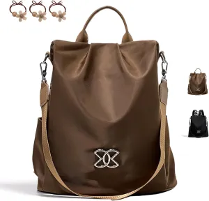 Bishe Multi-Purpose Anti-Theft Backpack - Large Capacity, Brown