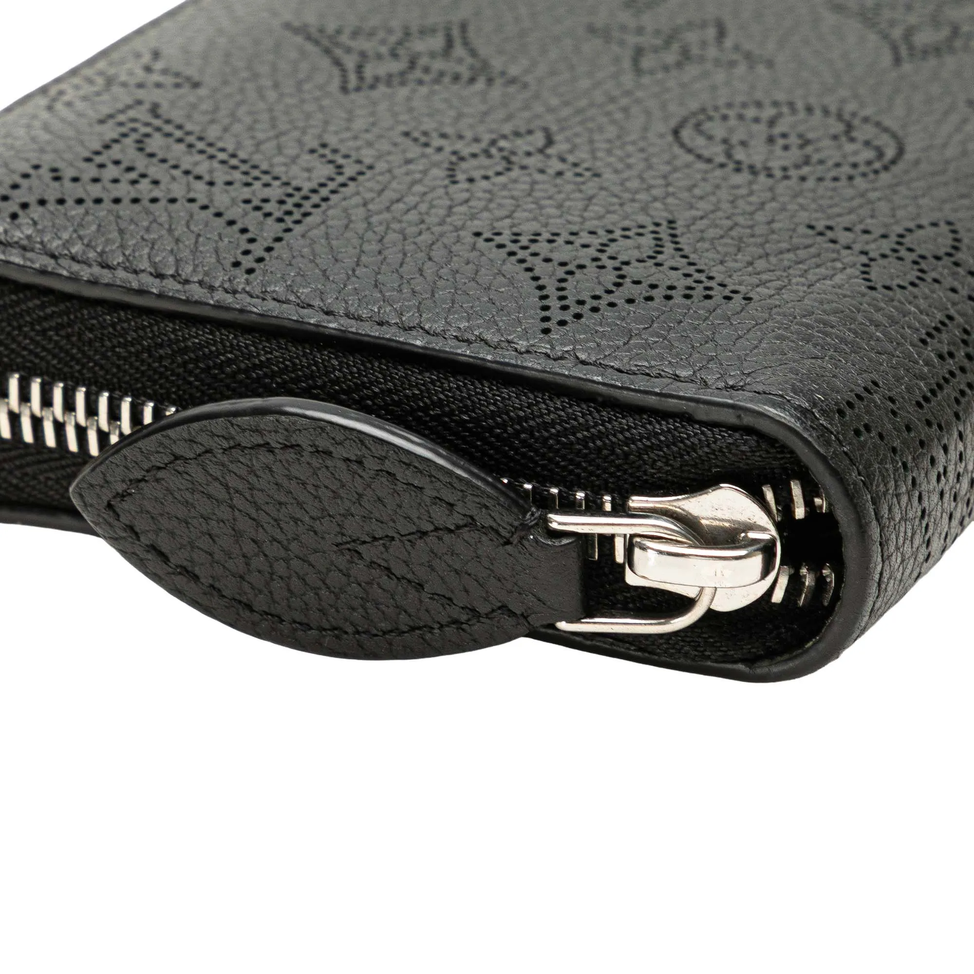 Black Louis Vuitton Monogram Mahina Zippy Wallet