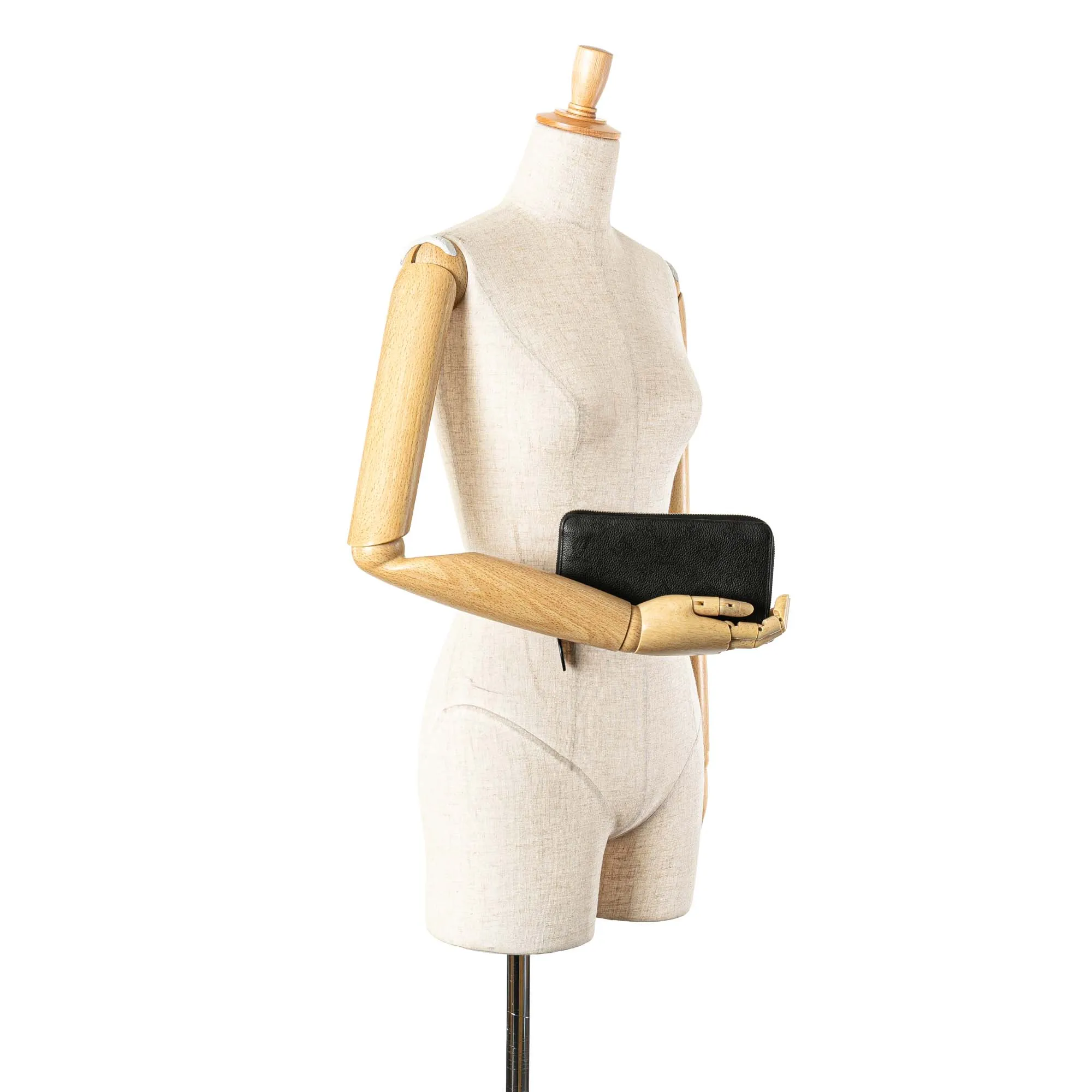 Black Louis Vuitton Monogram Mahina Zippy Wallet