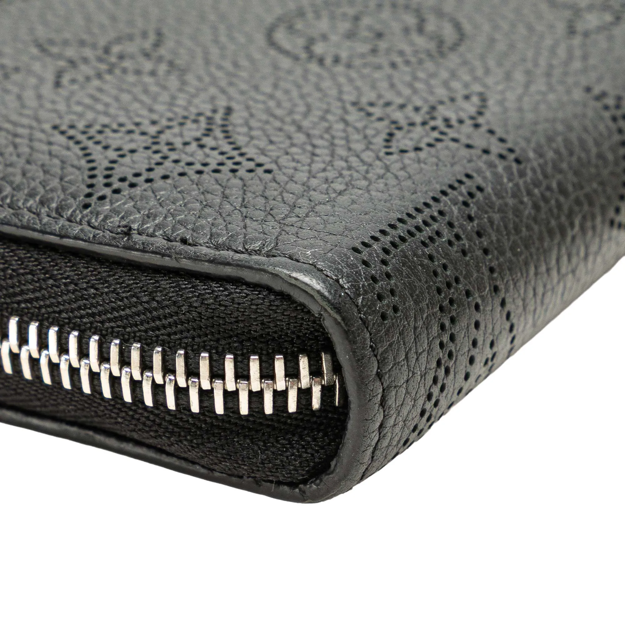 Black Louis Vuitton Monogram Mahina Zippy Wallet