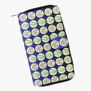 Black Ombre Fengshui Money Frog Long Flap Wallet
