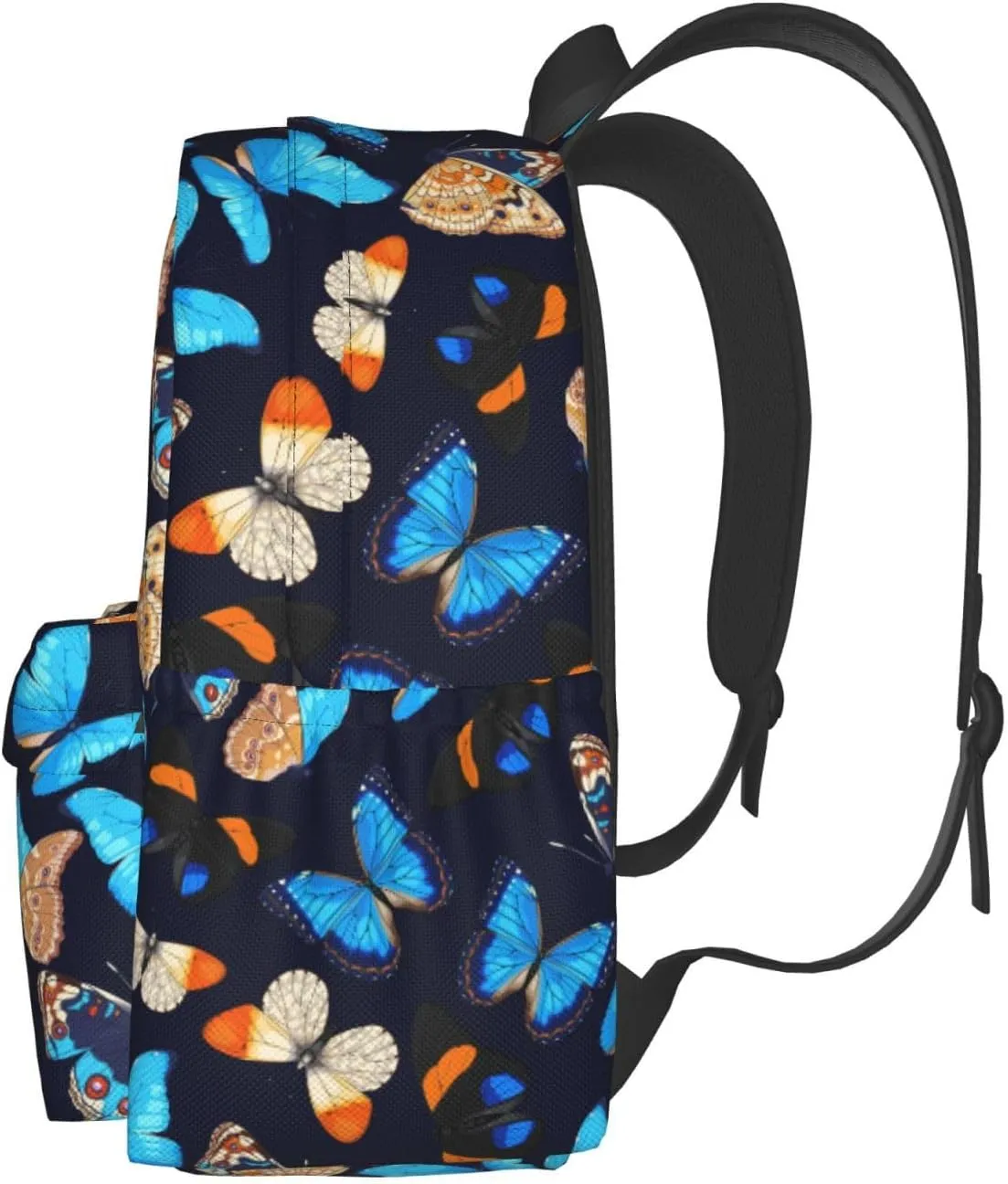 Blue Butterfly Multipurpose School Bag Bookbag for Teenage Boys Girls Daily Backpack