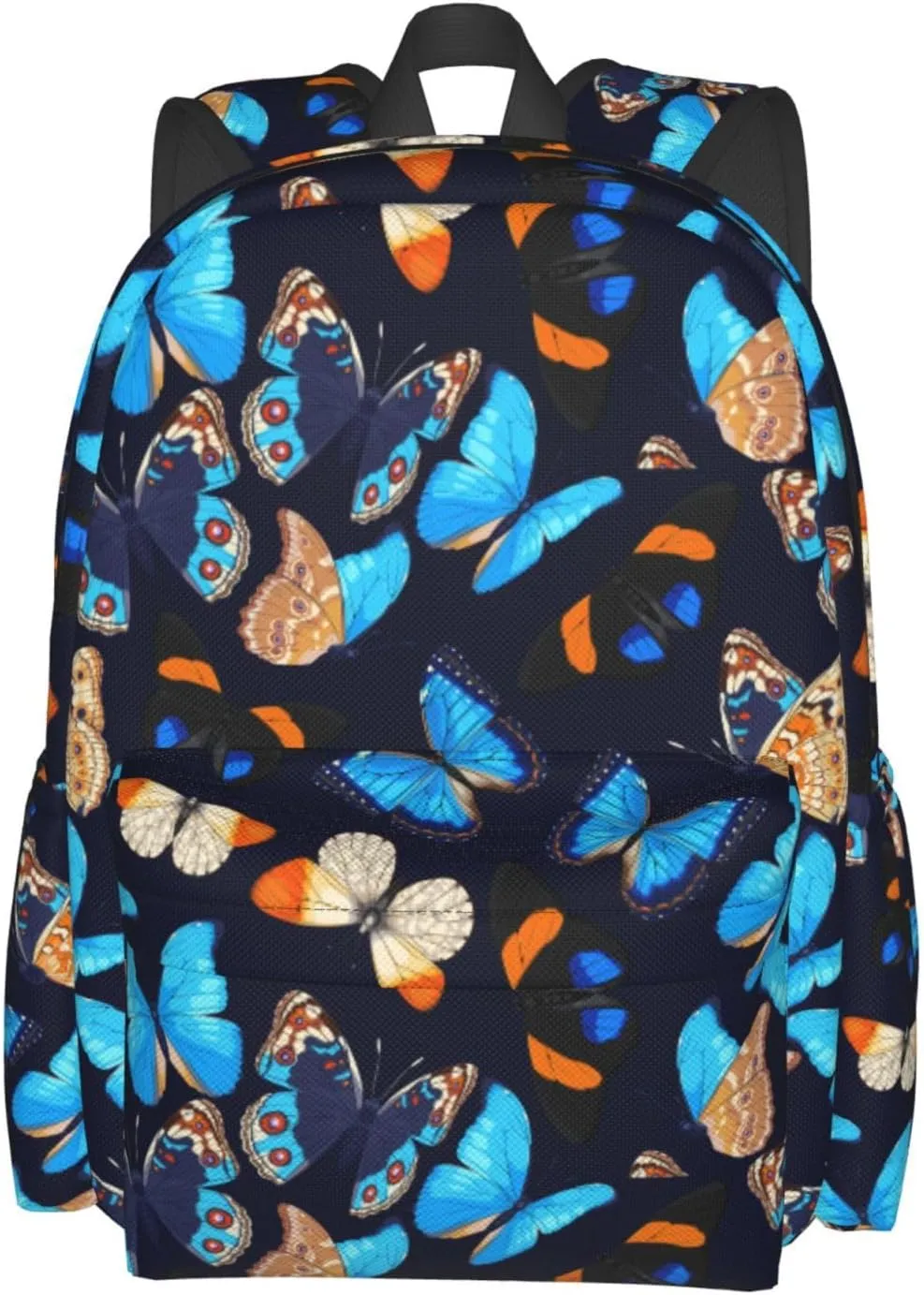 Blue Butterfly Multipurpose School Bag Bookbag for Teenage Boys Girls Daily Backpack