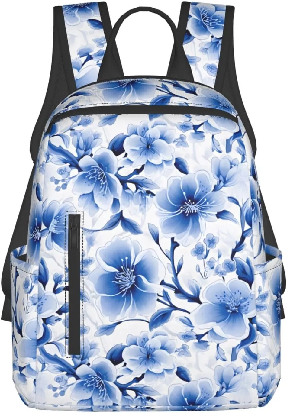 Blue Cherry Blossom Travel Backpack for Women Men Lightweight Laptop Backpack Casual Daypack Backpack Purse for Hiking Gym Camping Business