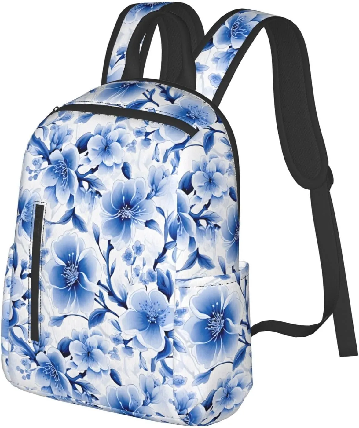 Blue Cherry Blossom Travel Backpack for Women Men Lightweight Laptop Backpack Casual Daypack Backpack Purse for Hiking Gym Camping Business