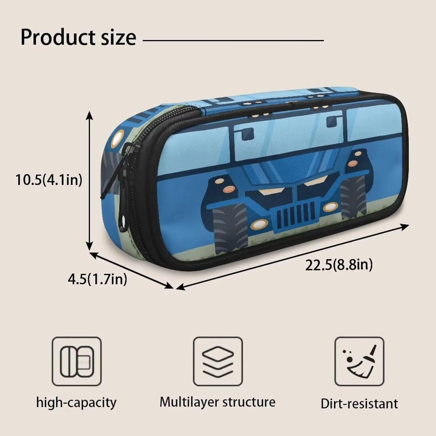 Blue Kids School Backpack Cartoon Car Bookbag Set of 3 Set Laptop Backpack Lunch Bag Pencil Case Gift for Teen Girls Casual Daypack Simple Modern Backpack Girls Casual Daypack