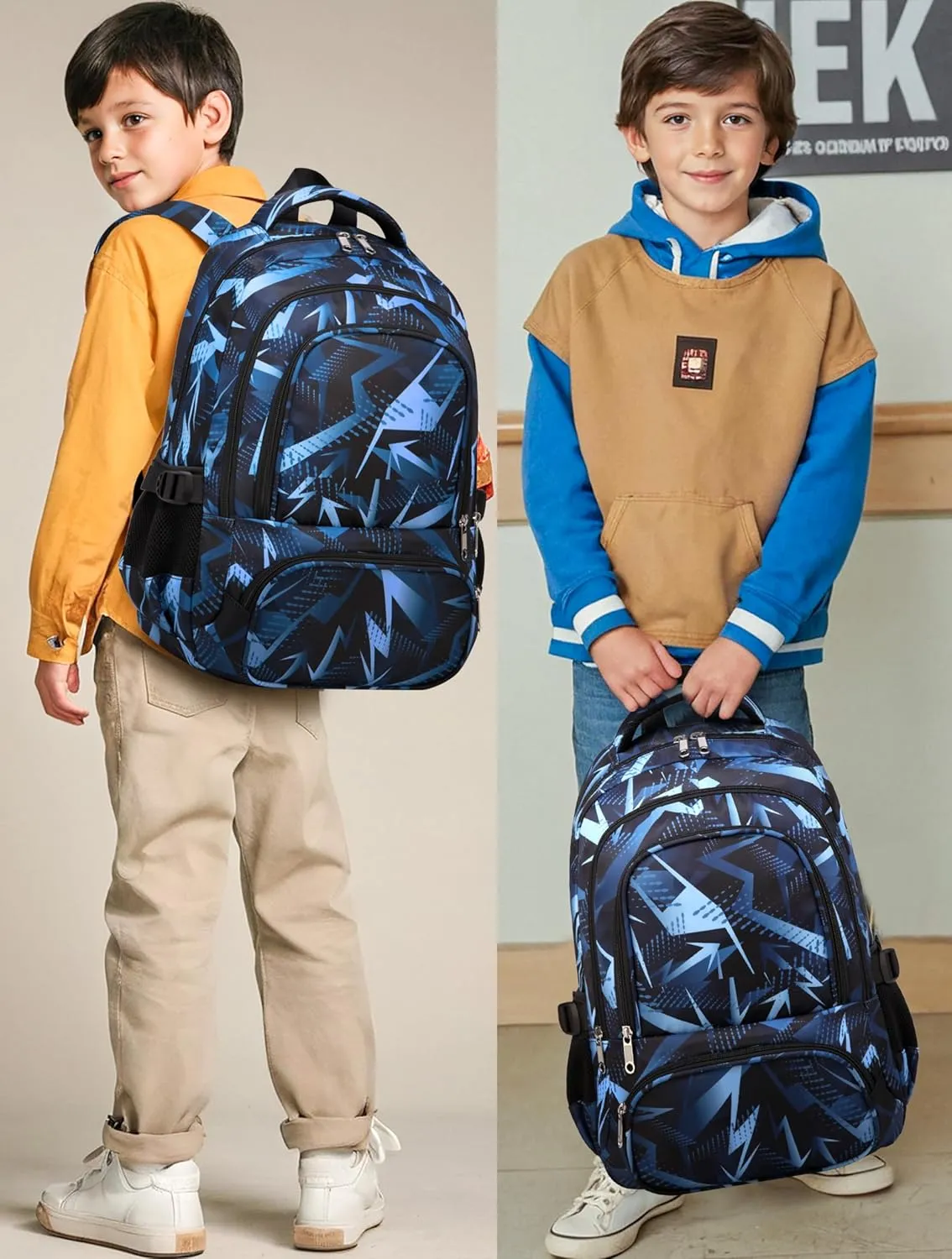 BLUEFAIRY Kids Backpack for Boys Elementary Primary Middle School Bags for Child Bookbags Back to School Gifts with Tablet Sleeve Large Compartment Mochila Para Niños Age 6-10 Aegean Blue