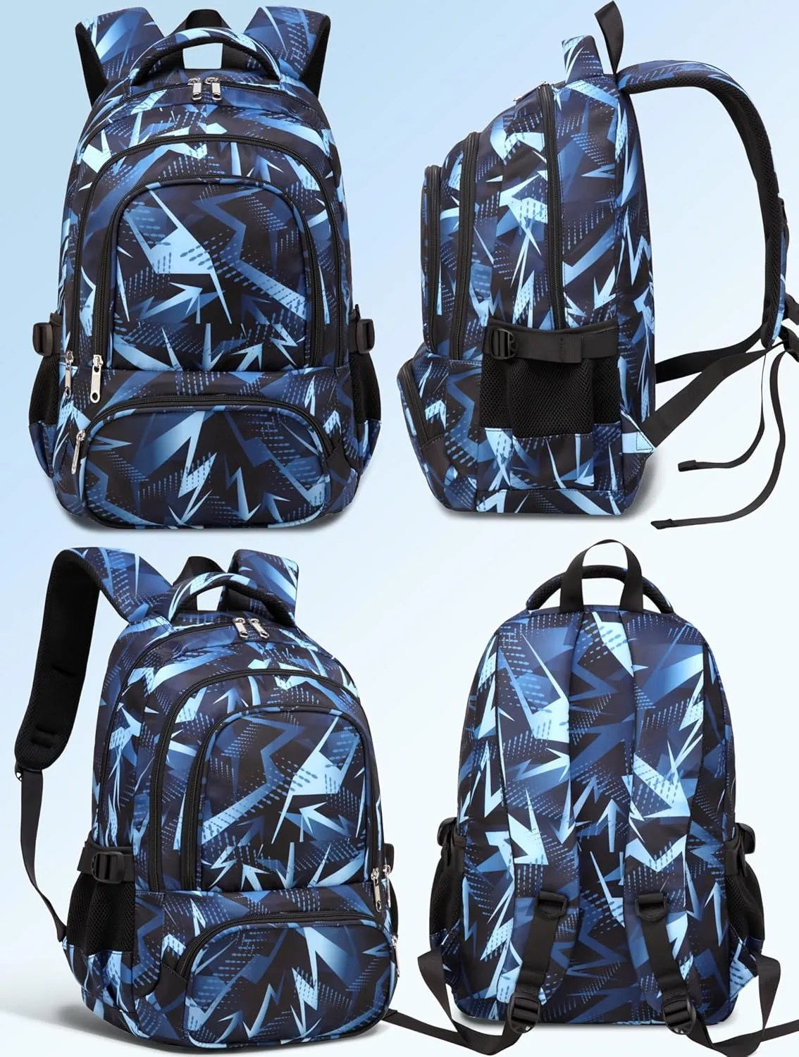 BLUEFAIRY Kids Backpack for Boys Elementary Primary Middle School Bags for Child Bookbags Back to School Gifts with Tablet Sleeve Large Compartment Mochila Para Niños Age 6-10 Aegean Blue