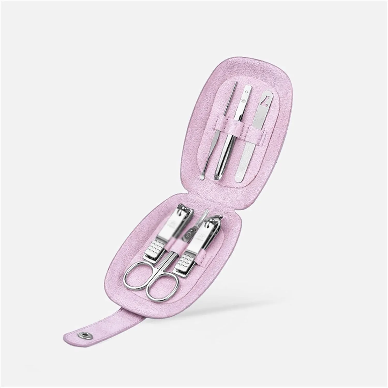 BONAD Toenail Clippers Nail Clippers,Mini Manicure Set Nail Clipper Set 6 in 1 Stainless Steel Pedicure Care Grooming Kit ​with Portable Travel Case Nail Clipper Set (Color : Gray)