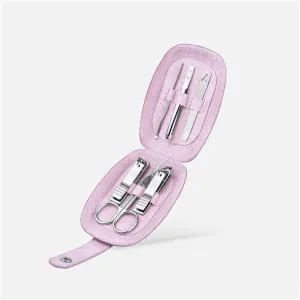 BONAD Toenail Clippers Nail Clippers,Mini Manicure Set Nail Clipper Set 6 in 1 Stainless Steel Pedicure Care Grooming Kit ​with Portable Travel Case Nail Clipper Set (Color : Gray)
