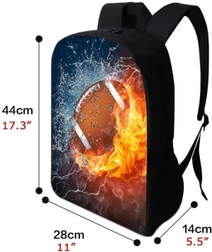Bookbag Plane Backpack 17 Inch Black Studuent Bag for Kids Boys Mens Airplane Design