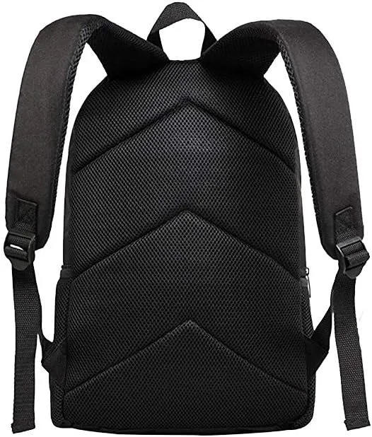 Bookbag Plane Backpack 17 Inch Black Studuent Bag for Kids Boys Mens Airplane Design